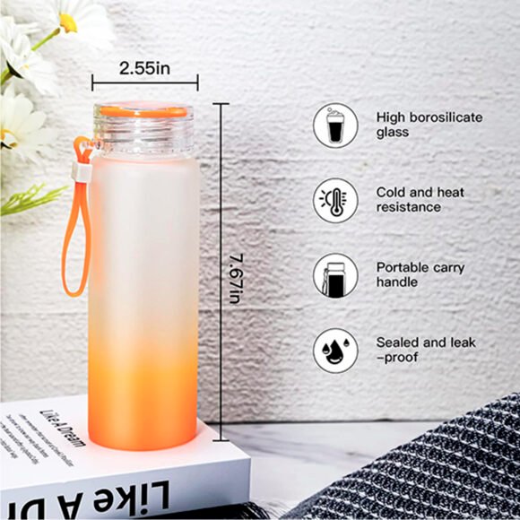 Découvrez notre Bouteille en Verre 16 oz Bicolore Personnalisée – Image 3