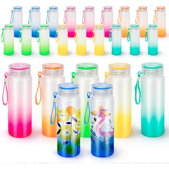 Découvrez notre Bouteille en Verre 16 oz Bicolore Personnalisée