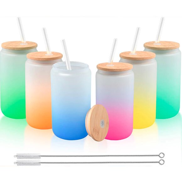 Canettes bi couleur personnalisées de 16 oz