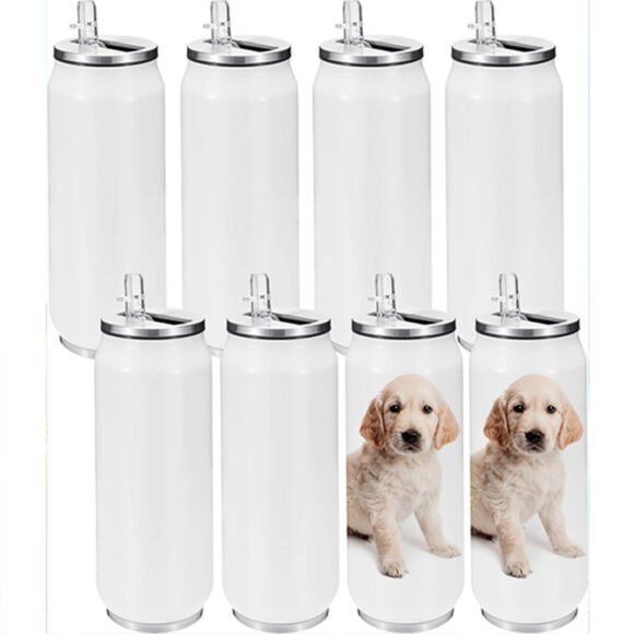 Canettes blanches personnalisées de 16 oz 