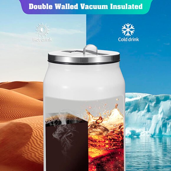 Canettes blanches personnalisées de 16 oz  – Image 3