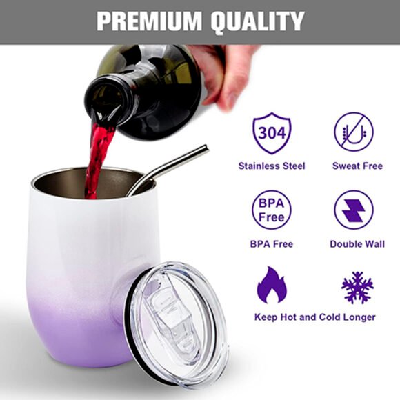 Nos verres a vin bicouleur de 12 Oz – Image 4