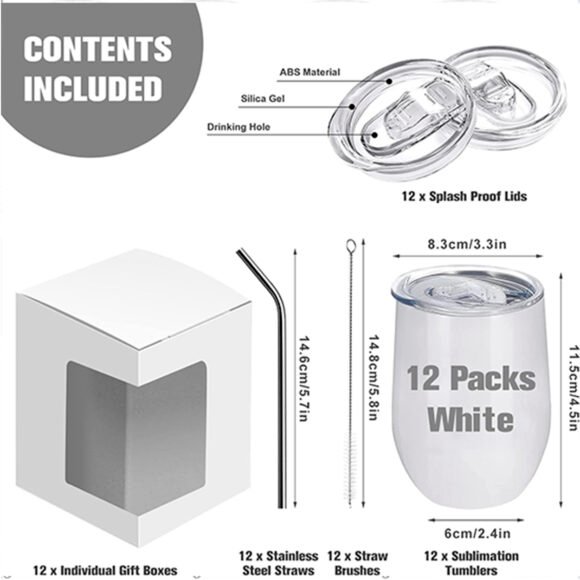 Nos verres a vin blanc de 12 Oz – Image 2