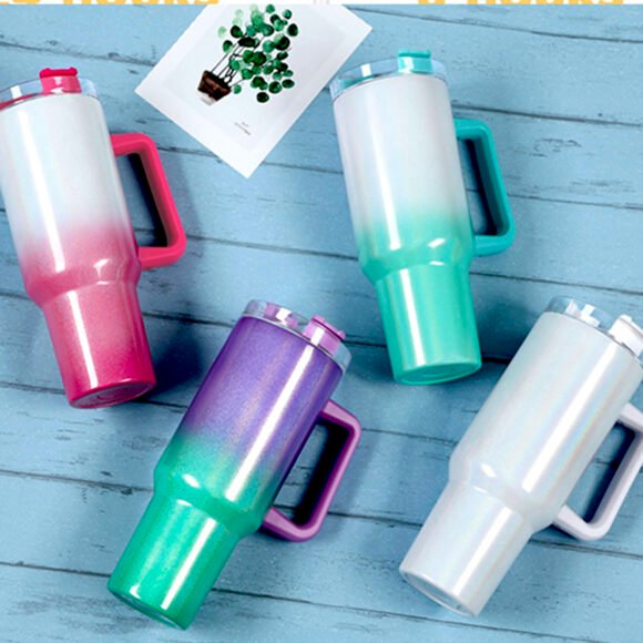 Sirotez avec style : Le Verre Isotherme Vert et Violet, 40 oz – Image 4