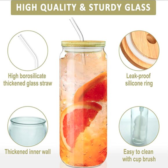 Can 24 oz transparente personnalisé – Image 4