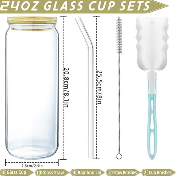 Can 24 oz transparente personnalisé – Image 3
